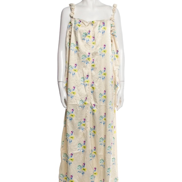 Ganni Floral Print Long Dress - Picture 1 of 9
